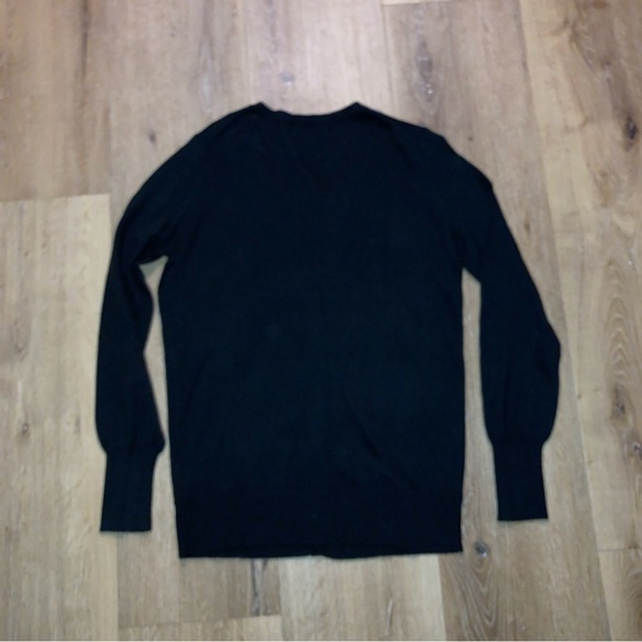 Old Navy Black Sweater with Beaded Detail Size Medium Cardigan Grunge Whimsigoth - Picture 4 of 14